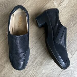 Alegria Hayli Heel Shoe Women Sz 40 EU 9.5 US Black Glitz Now or Never Leather